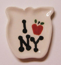 Dollhouse Miniature NY Apple Plate